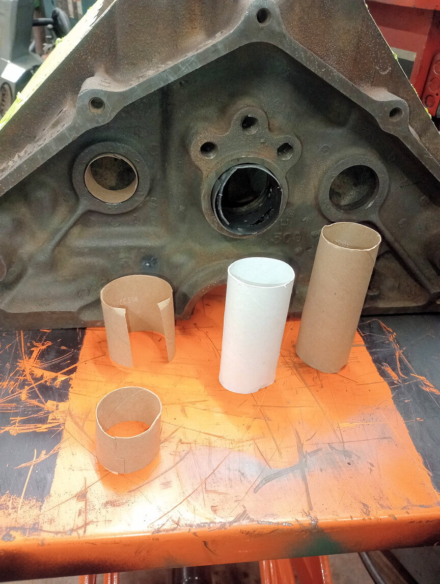 Masking Cylinder Blocks for Painting