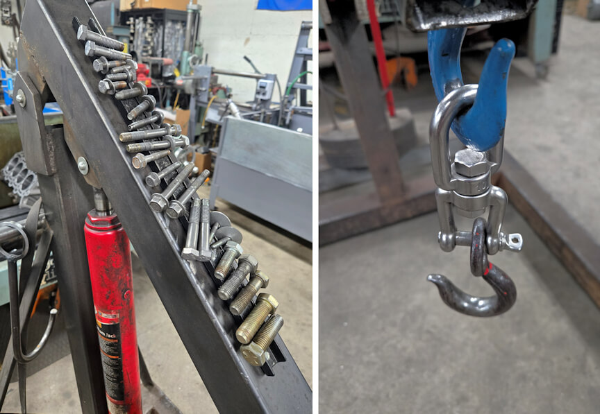 Keeping Bolts Attached to Hoist Saves Time