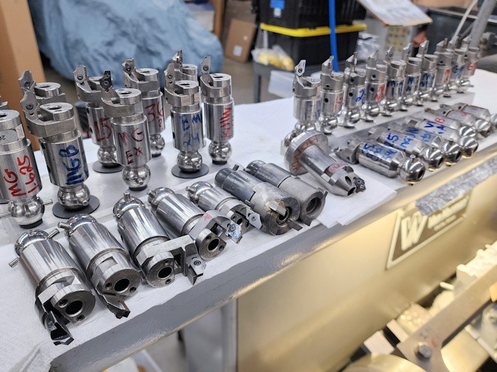 Having Several Pre-tooled Ball Heads Saves Time